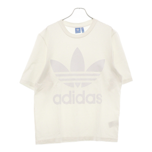 adidas Originals アディダスオリジナルス プリント クルーネック 半袖 カットソー Tシャツ ホワイト