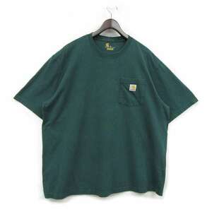 古着 カーハート CARHARTT ポケットTシャツ グリーン 表記：XL　gd402323n w40418