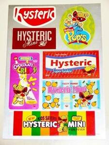 ヒステリックミニ HYSTERICS SNACK柄 ステッカー☆シルバー