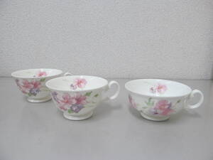 Noritake ノリタケ スタジオコレクション Studio Collection 花柄 カップのみ 2種3客