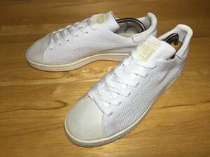 ★adidas アディダス Stan Smith スタンスミス プライムニット 白×白 2018年製 26.0cm 美品 Used 検 スーパースター テニス スニーカー