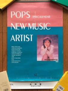  POPS NEW MUSIC ARTIST 1994カレンダー 中山美穂 槇原敬之 森高千里 稲垣純一 杏里 松任谷由実 CHAGE&ASKA 