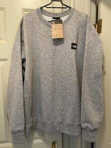 XXL THE NORTH FACE Square Logo Crew Z ノースフェイス スクエアロゴクルー クルーネック トレーナー ミックスグレー 長袖 NT62231