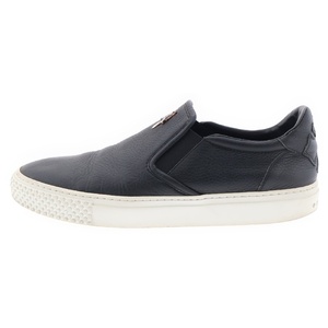 CHROME HEARTS クロムハーツ SLIP ON BLK CALF スリッポン CHプラスレザーパッチダガー付レザースニーカー ブラック