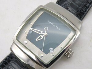 1円◆稼働◆ ハミルトン シルバー/グレイ クオーツ ユニセックス 腕時計 N21702