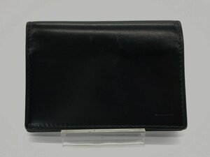 ■【YS-1】 ダンヒル dunhill カードケース ■ 名刺入れ 黒 ブラック系 横11,2cm×縦8cm ■ イタリア製 【同梱可能商品】K■