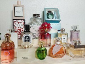 香水・他まとめ売り　13点　Gucci. Jo malone. Bulgari. Diptyque. Christian dior. Guerlain. Marc jacbs. Chloe. Repetto. Lalique.