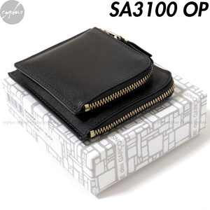 新品 WALLET COMME des GARCONS SA3100OP 黒 ウォレット コムデギャルソン OUTSIDE POCKET レザー 財布 カード入れ 小銭入れ コインケース