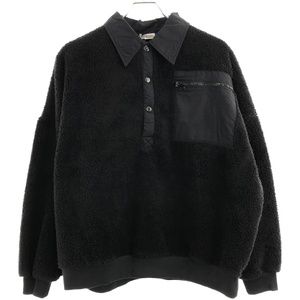 WILLY CHAVARRIA ウィリーチャバリア 23AW BOA FLEECE SHIRT ボアフリーシャツ ブラック M ITXDPCGF6VA2