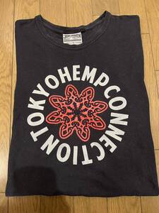 レア　THC TOKYO HEMP CONNECTION Lサイズ　アメリカ製　半袖Tシャツ　ヘンプ 麻 レッチリ　夏フェス FUJIROCK phatee トーキョーヘンプ