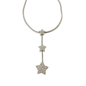 I2410-57 スワロフスキー/SWAROVSKI ネックレス レディース アクセサリー シルバー 星 スター 三連