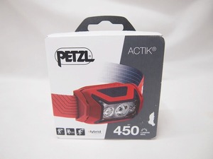 【未使用】 ペツル PETZL ヘッドランプ レッド アクティック　E063AA