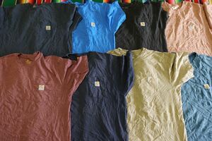 PICK-TSCA/LXL カーハート Carhartt ワンポイント Tシャツ プレーン￥1～ビンテージUSA古着卸セット業者まとめ売り