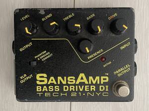 TECH21 SansAmp BASS DRIVER DI V1 初期型 サンズアンプ ベース用 プリアンプ エフェクター