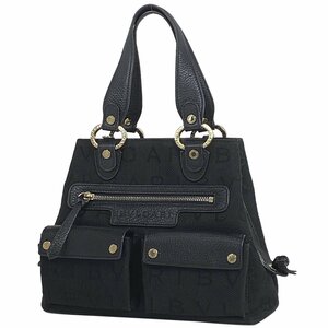 ブルガリ BVLGARI ロゴマニア ハンドバッグ 2WAY ショルダーバッグ マキシレッタレ ベッキー キャンバス ブラック レディース 【中古】