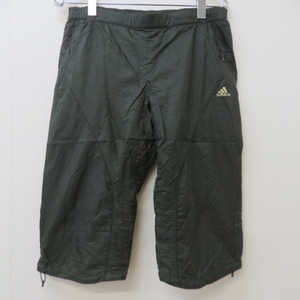 Y231★adidas CLIMAPROOF　ハーフパンツ　L　深緑系★A