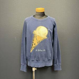 A BATHING APE ICE CREAM SWEAT SHIRT ア ベイジング エイプ アイスクリーム スウェット シャツ size M ネイビー プリント 長袖