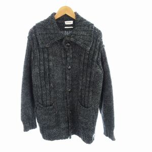 ディーゼル DIESEL カーディガン ニット カットソー 長袖 厚手 くるみボタン ウール混 グレー系 ☆AA★ ■SM3 /MM メンズ