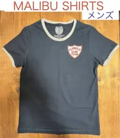 マリブシャツ　ネイビー　M より小さめサイズ　メンズTシャツ　半袖