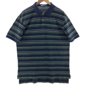 古着 ラルフローレン Ralph Lauren POLO by Ralph Lauren 半袖 ボーダー ポロシャツ メンズXL /eaa381447 【SS2409_30%】