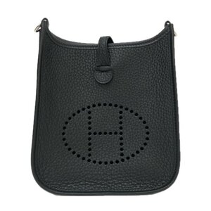 【新品同様】【美品】エルメス HERMES エブリンTPM トリヨンクレマンス シルバー金具 B刻印 ショルダーバッグ ブラック