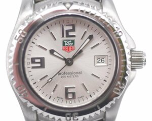 [美品] 稼働品【TAG Heuer】タグホイヤー プロフェッショナル 200ｍ WT1312 シルバー文字盤 レディース 稼働品 中古品