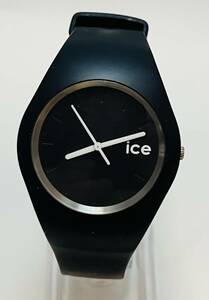 動作未確認　ice watch アイスウォッチ ブラック　黒　ラバー　 クオーツ腕時計