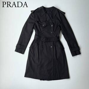 PRADA プラダ トレンチコート ベルテッドコート　ベルト付き コットン　アウター　トップス レディース