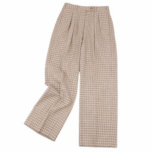 アクネストゥディオズ Acne Studios パンツ ワイドパンツ チェック レディース ボトムス 34(S相当) ベージュ cg02dd-rm11c13733