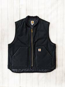 Carhartt/カーハート/DUCK VEST/ダックベスト/裏地キルティング/肉厚/SIZE XL/ビッグシルエット/ブラック