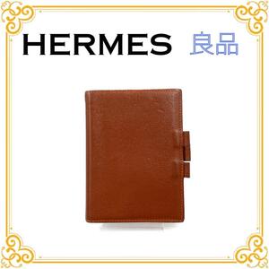 HERMES エルメス アジェンダGM シェーブル ブラウン レディース ブランド 手帳カバー レザー スケジュール帳 アクセサリー 小物 希少 レア