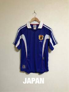 adidas JAPAN アディダス サッカー 日本代表 1999-2000 ホーム ユニフォーム 黄金世代 侍ブルー 半袖 サイズL 日本製 トップス JFA