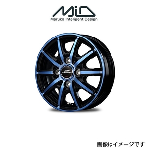 MID シュナイダー RX10-K アルミホイール 1本 スーパーキャリィ DA16T(12×3.5B 4-100 INSET42 ブラックポリッシュ/ブルー)SCHNEIDER