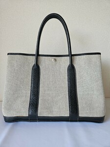 A94 極美品　HERMES エルメス ガーデンパーティ　ハンドバッグ　□H メンズ　レディース　1円スタート