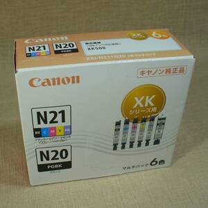 キャノン 純正インクカートリッジ　XKI-N21+N20/6MP　XKI-N21BK/N21C/N21M/N21Y/N21PB/N20PGBK　6色マルチパック　箱入り未開封！