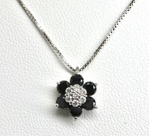 1円〜!!▼K18 天然ダイヤモンドネックレス▼N 約3.8g 約45.0cm 0.80ct necklace diamond ED7/ED7