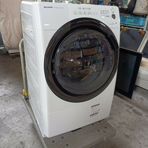 y053002fk ★シャープ ドラム式 洗濯乾燥機 ES-S7F-WL ヒーターセンサー乾燥 左開き(ヒンジ左）【2021年製】
