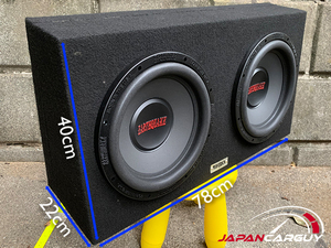 MAVERICK ボックスと1000W EARTHQUAKE DB12 30cmサブウーファー 400W RMS ハイエース キャラバン プリウス アルファード ハイゼット 他