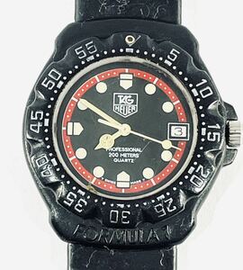 ◇1円 ★ 稼働品 TAG HEUER タグホイヤー プロフェッショナル 383 513/1 クオーツ 腕時計 デイト ブラック文字盤 