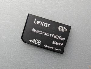 Lexar Memory Stick PRO Duo 4GB ケース付き レキサー・メディア メモリースティック プロ デュオ PSP メモリーカード 動作確認済み