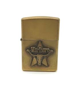 喫煙具【 ZIPPO Marlboro オイルライター 】1932 1991 ジッポ オイルライター 立体 ゴールド 中古品 保管品 MN