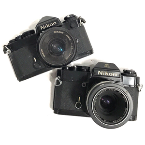 Nikon FE NIKKOR 35mm 1:2.8/Nikon EL Micro-NIKKOR 1:3.5 f=5.5cm フィルムカメラ まとめ セット QG062-87
