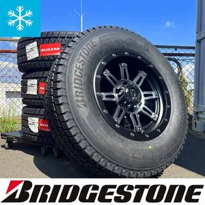 冬タイヤ トライトン ハイラックス サーフ プラド 17インチ 139.7 6穴 タイヤホイールセット BRIDGESTONE BLIZZAK DMV3 265/70R17 シルバー