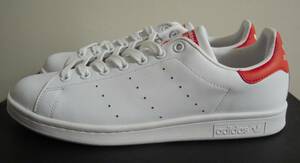 ほぼ新品 スタンスミス 2014年製 JP28.0cm 白×赤 M20326 adidas stansmith 生産終了 天然皮革 ホワイト×レッド ABCマート 本革