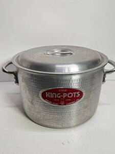 ★格安出品！！ KING-POTS キングアルマイト 中尾アルミ製作所 寸胴鍋 深さ約21㎝ 調理器具 両手鍋 大容量 深鍋 業務用 Z906