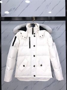 ムースナックルズ MOOSE KNUCKLES 3Q JACKET ダウンジャケット レディース 女性 ブルゾン グースダウン フード付き ホワイト XSサイズ