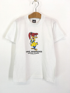 キッズ 古着 80s USA製 UNIVERSAL STUDIOS ウィニー ウッドペッカー キャラクター Tシャツ 6歳位 古着