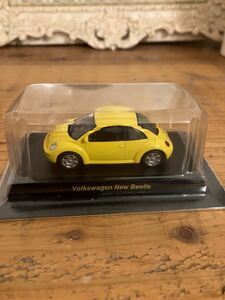 S=1/64 Volkswagen New Beetle ミニカーコレクション サークルK・サンクス限定 イエロー 当時物 送料無料 京商製 KYOSHO