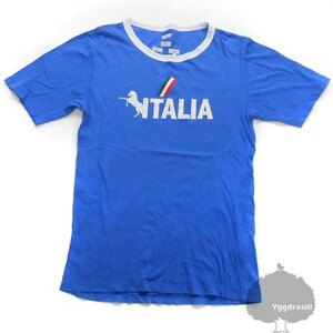 YGG★Paulsmith ポールスミス Tシャツ イタリア M 青 トップス ITALIA サッカー ブルー×ホワイト スポーツ