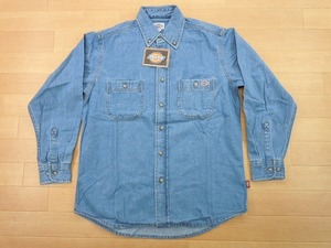 g233★新品★サイズ S★DICKIES ディッキーズ FB460U デニムシャツ★ワークシャツ ボンマックス★カラー7 ブルー★即決★